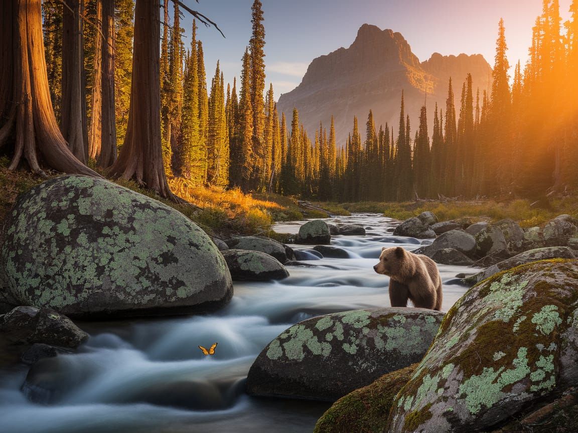 Enchanted Wilderness in Golden Light