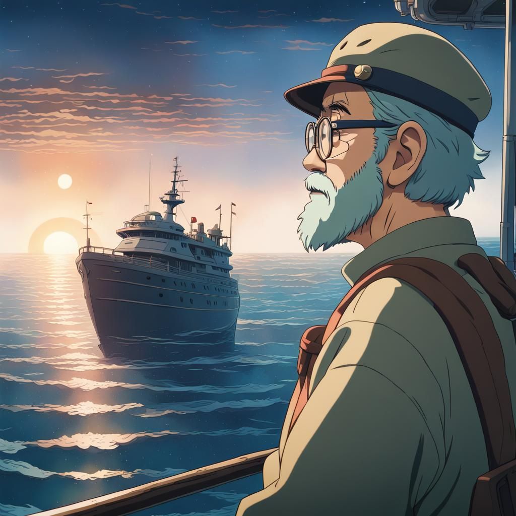 Geologist Observes Alien Planet in Anime Style