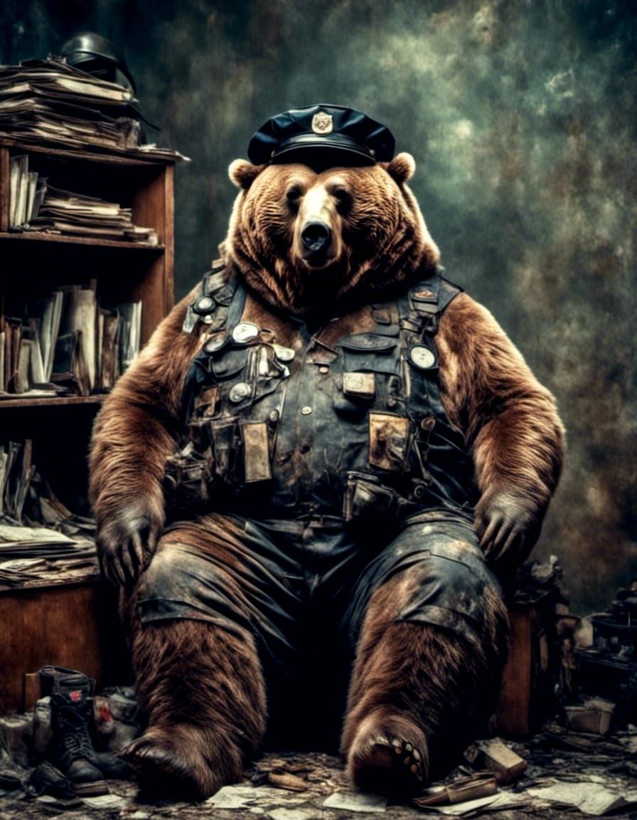 Obese Bear in Road Crew Gear