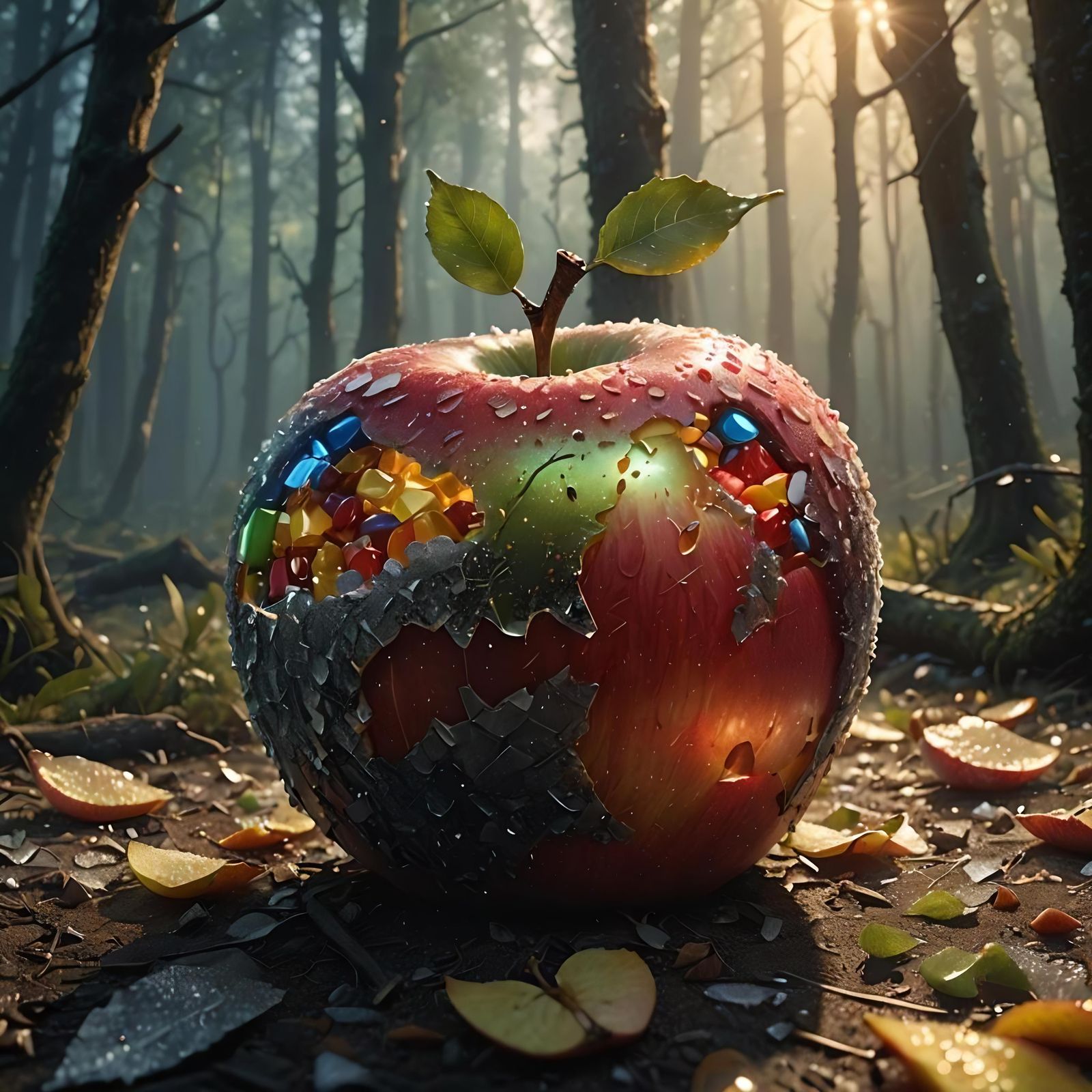 Epic Apple Sugar Candy: Digital Matte Painting