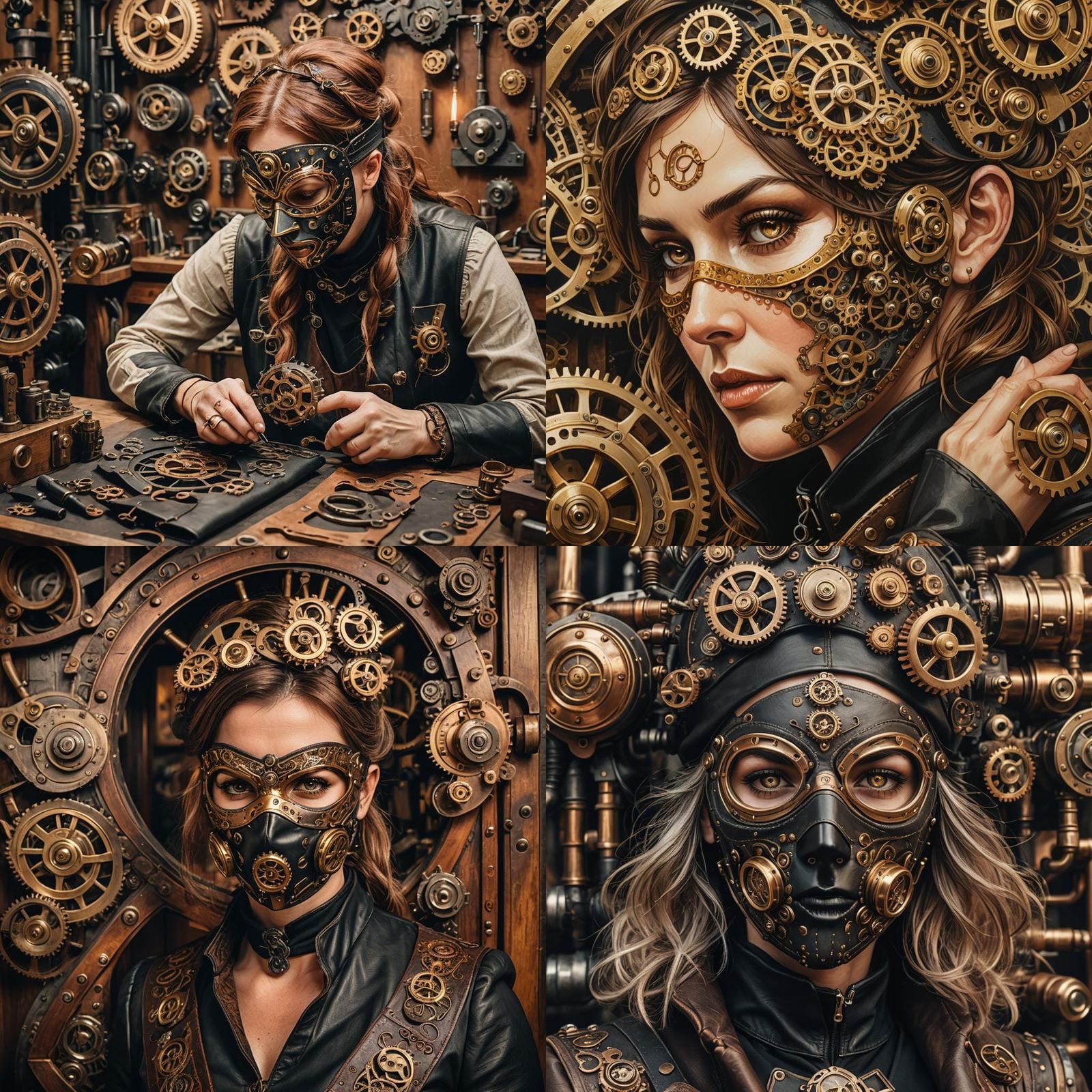 Leather Mask Crafted with Steampunk Style