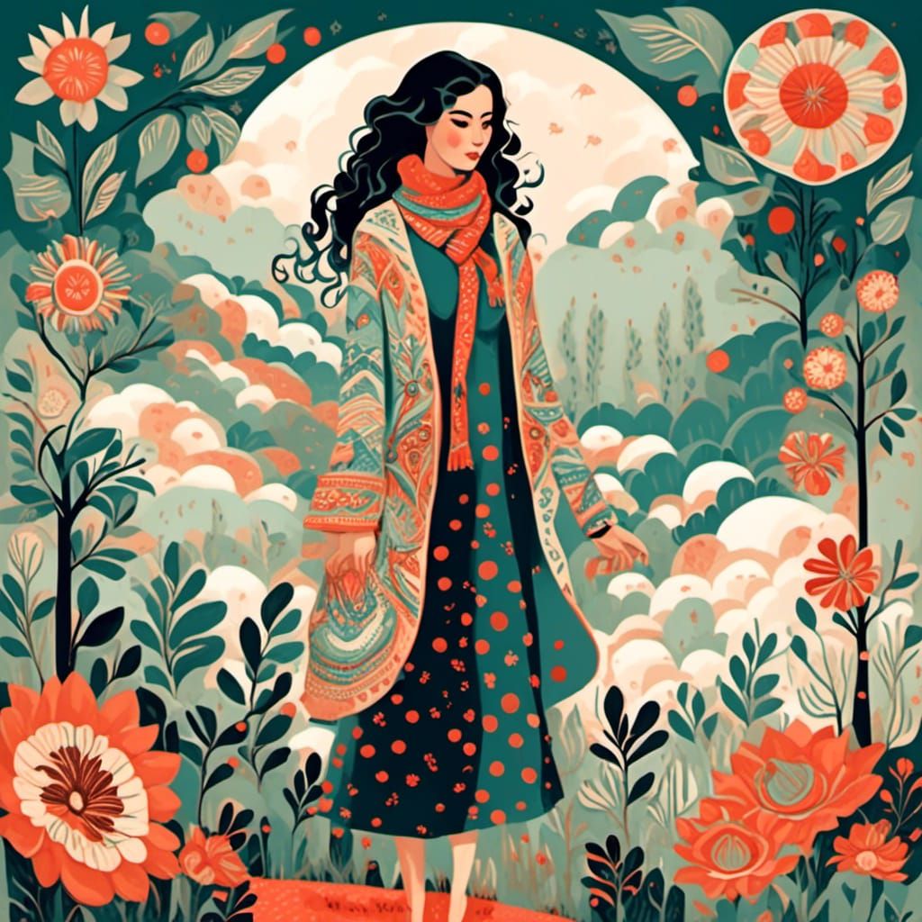 Chic French Woman in Paris at Night