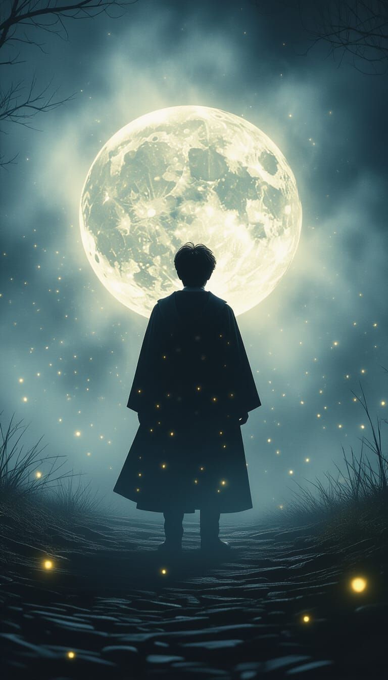 Harry Potter in Ethereal Mist, Dark Fantasy Style
