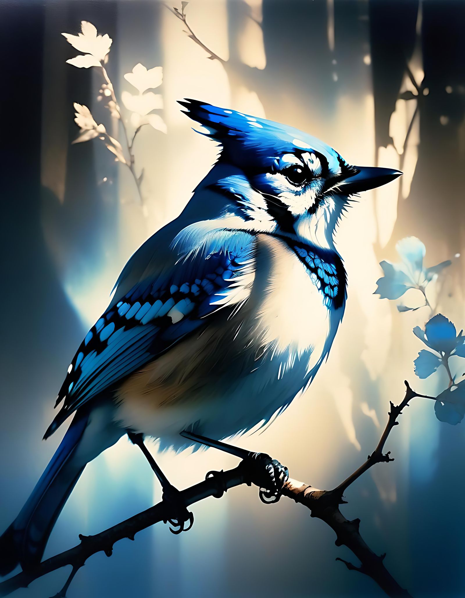 Dreamy Bluejay: Vintage Pinhole Photography