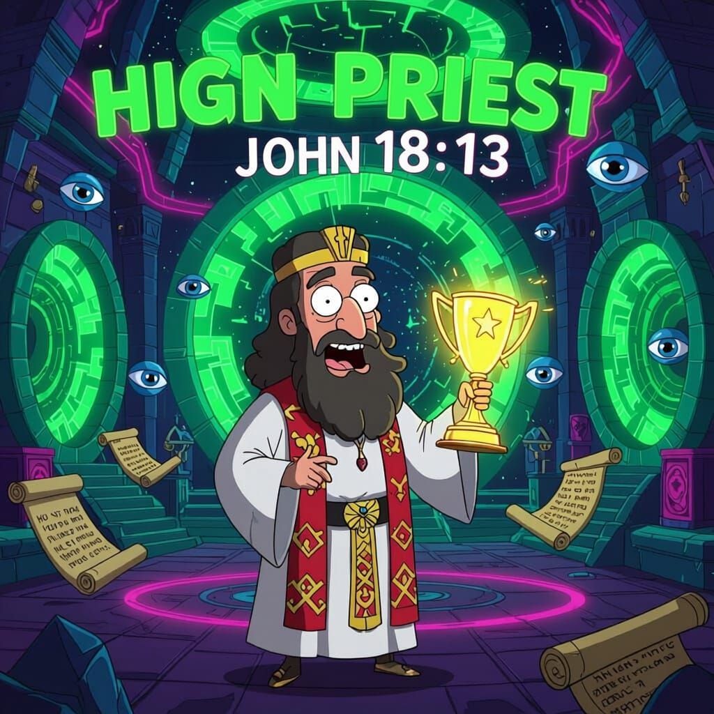 Psychedelic Award Ceremony in Adult Swim Animation Style