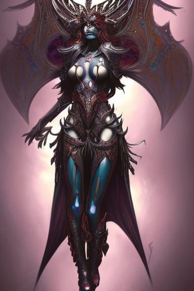 demonic queen; fantasy battle armor