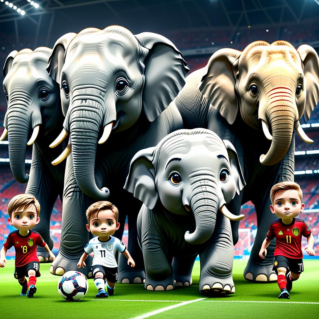 Germany vs England: Chibi Animal Soccer Showdown