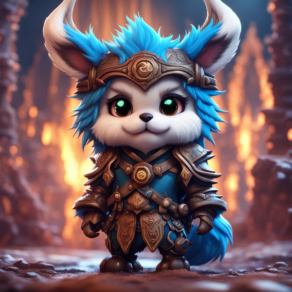 Detailed Chibi Furfur Fantasy Art