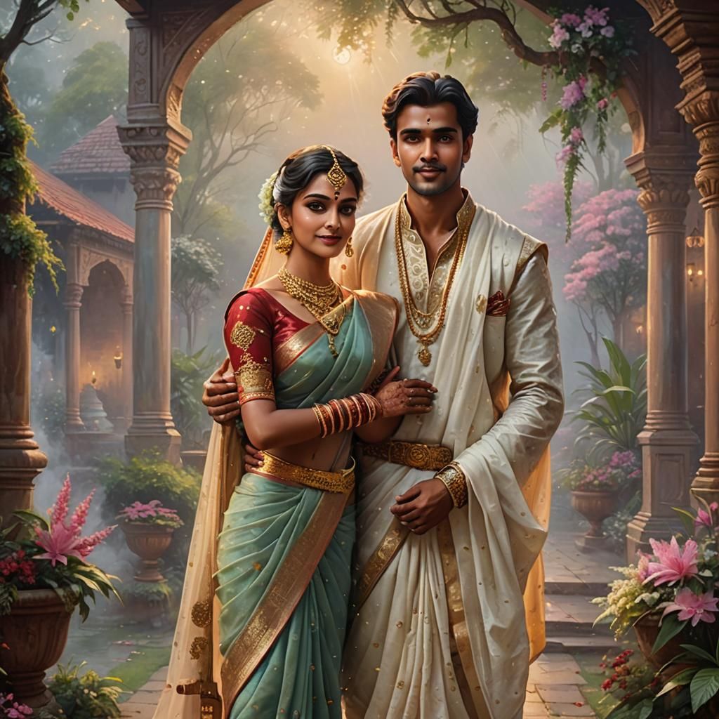 South Indian Wedding in Ethereal Fantasy Style