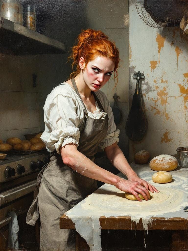 Angry Baker: Impasto Painting in Subway Kitchen