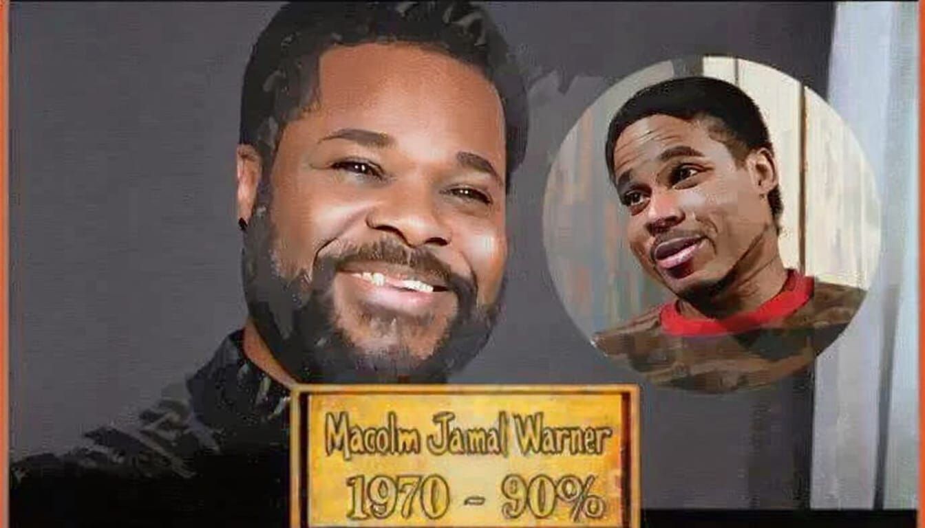 Striking Portrait of Malcolm Jamal Warner with Nostalgic Sid...