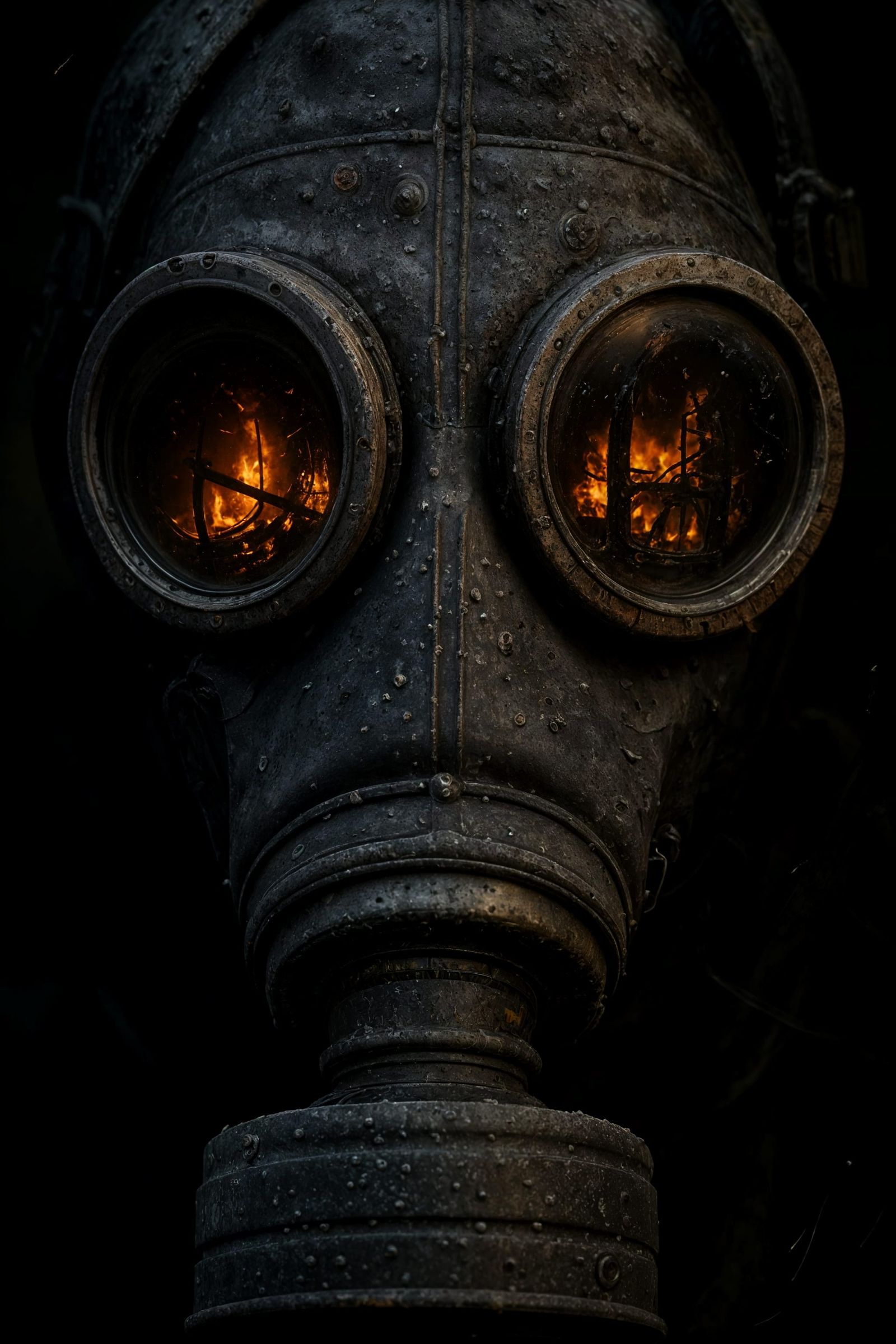 Gritty Close-Up of a Soviet Gas Mask