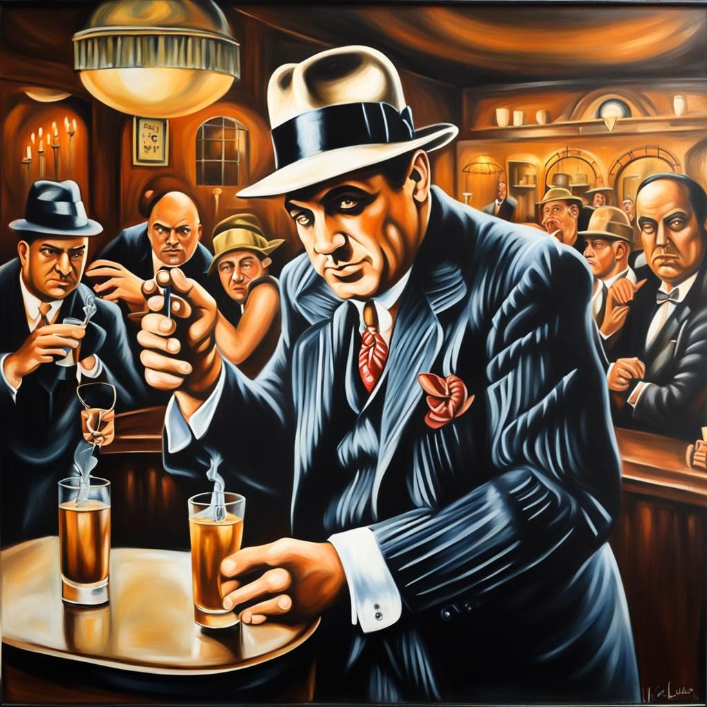 The Roaring '20s, City of Al Capone, Boose, Dance in a Bar,Charleston, Clean Oil Painted Airbrush
