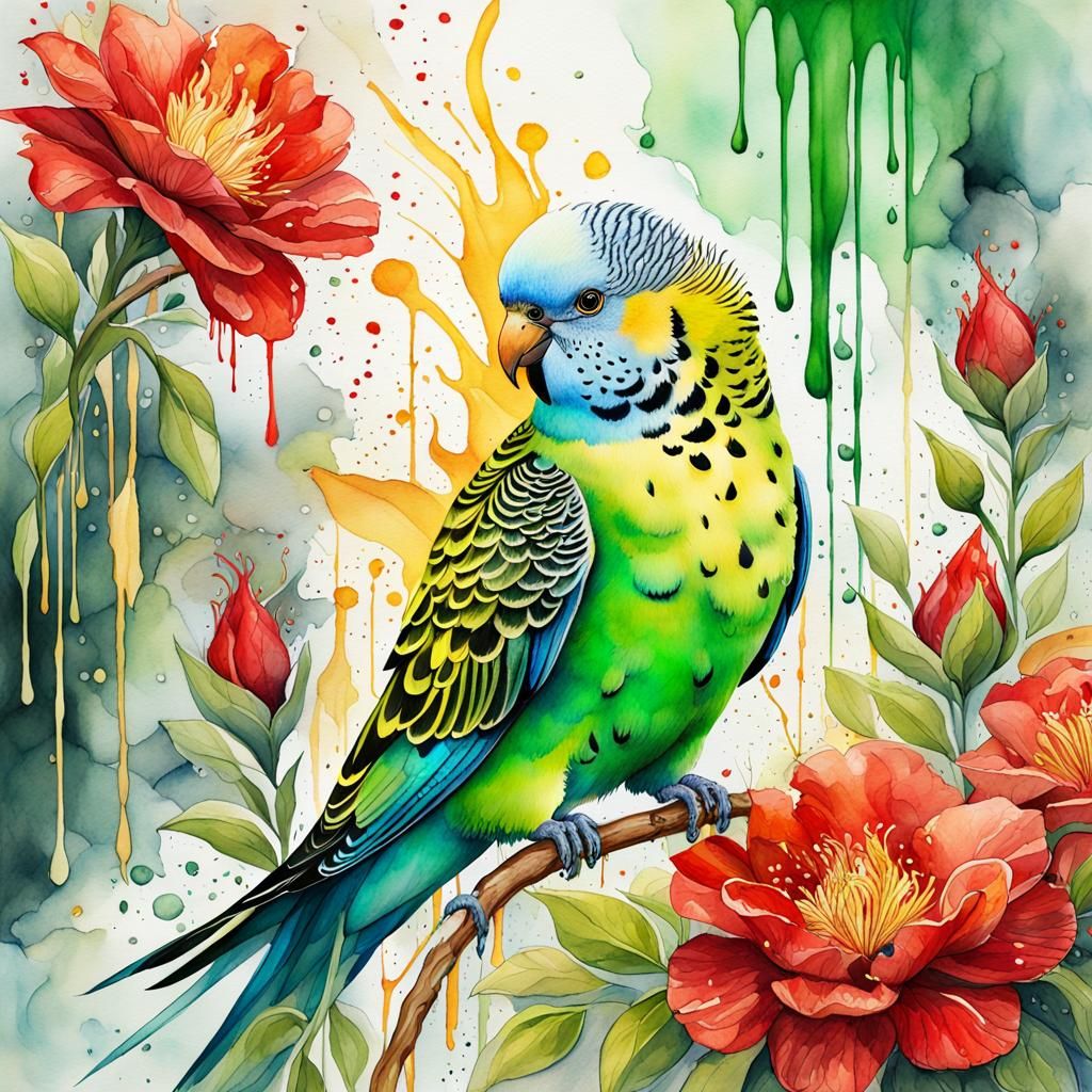 Budgerigar green