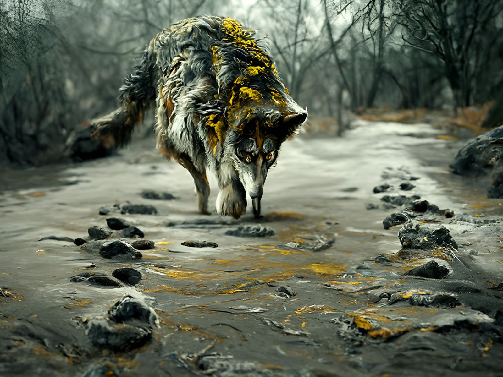 Mysterious Wolf in Detailed 4K Film Still