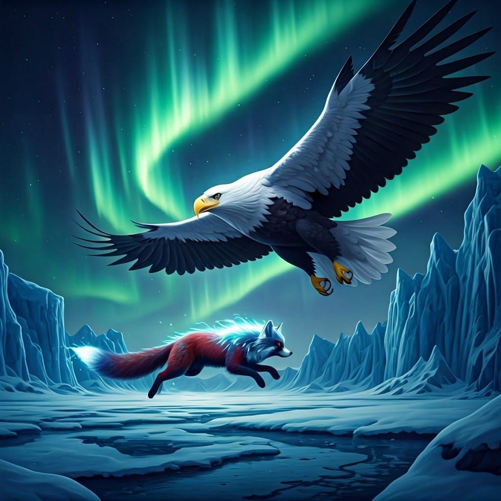Fantasy Epic: Arctic Hybrid Soars through Glaciers