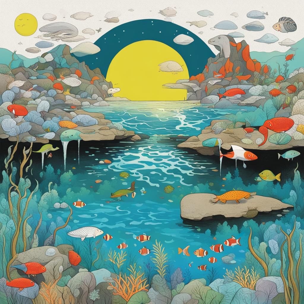 Eligh Toadd and the Rock Pool: An AI Rendition