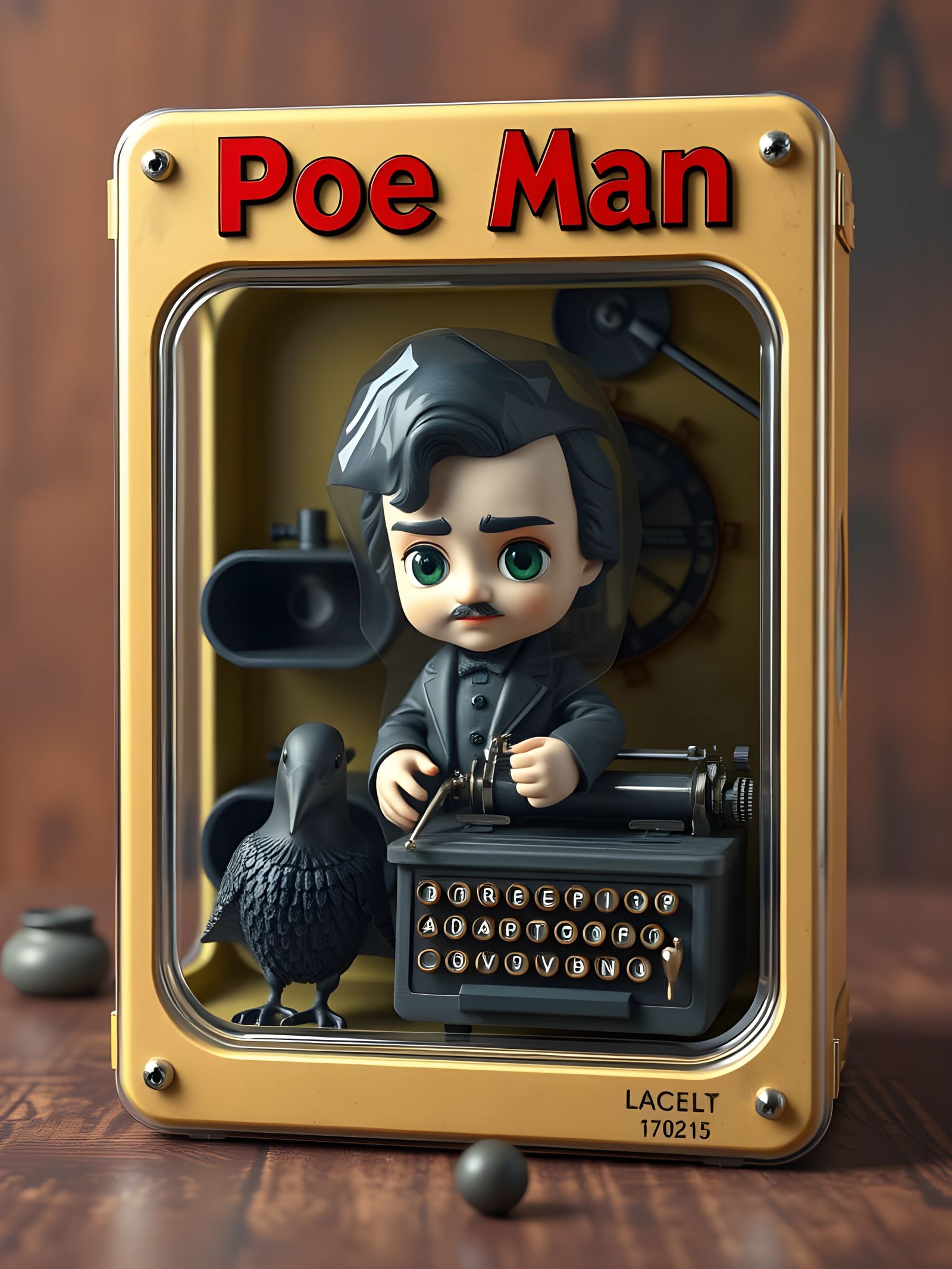 Steampunk Poe Man Box Art with Chibi Figures