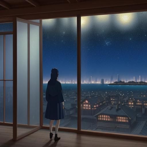 Kiki's Delivery Service in Ghibli Manga Style