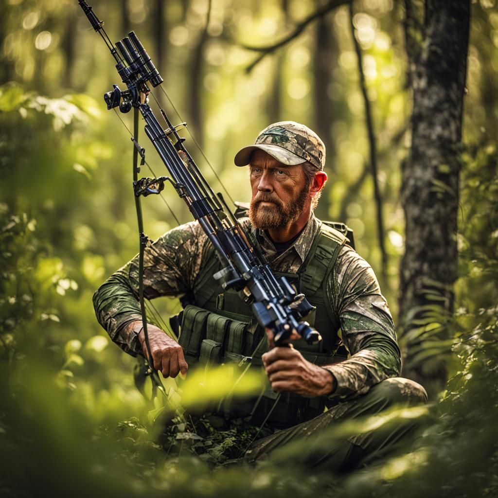 Professional wildlife photography of a Modern turkey bow hun...