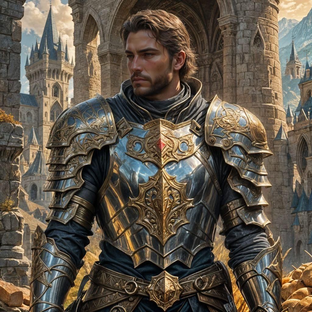 Fantasy Knight in Dream Realm, Detailed Digital Art
