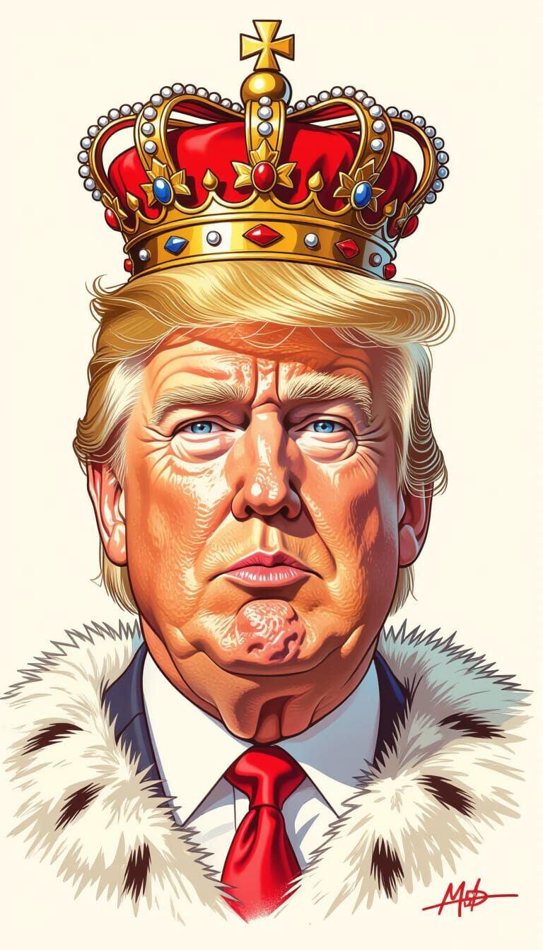 Donald Trump Caricature in Mort Drucker Style