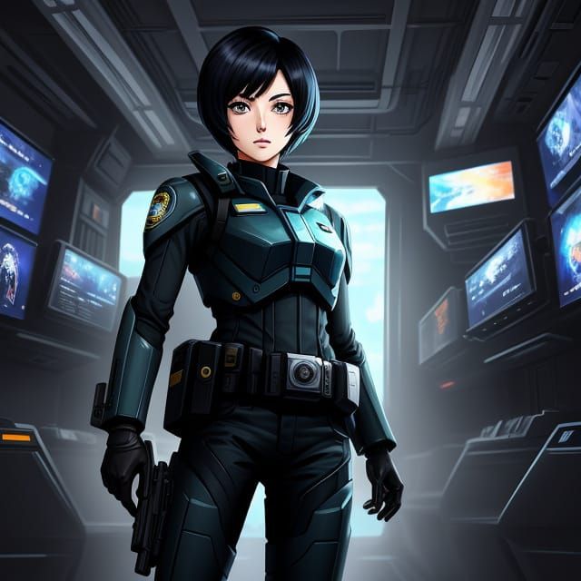 Anime scifi police officer...