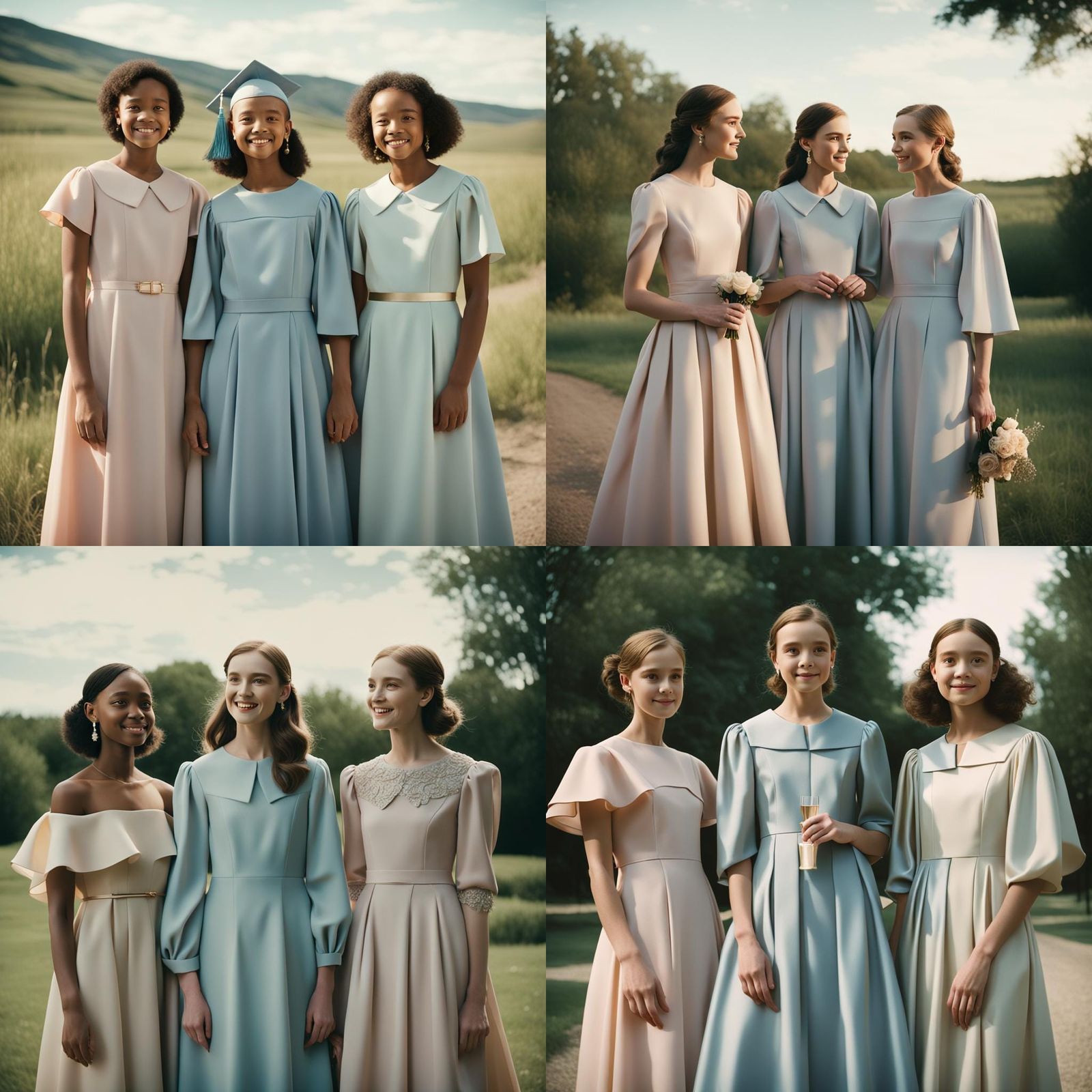 Elegant Graduation Dresses in Pastel and Earth Tones