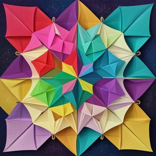 Origami Cosmic Buffet in Papercraft Style
