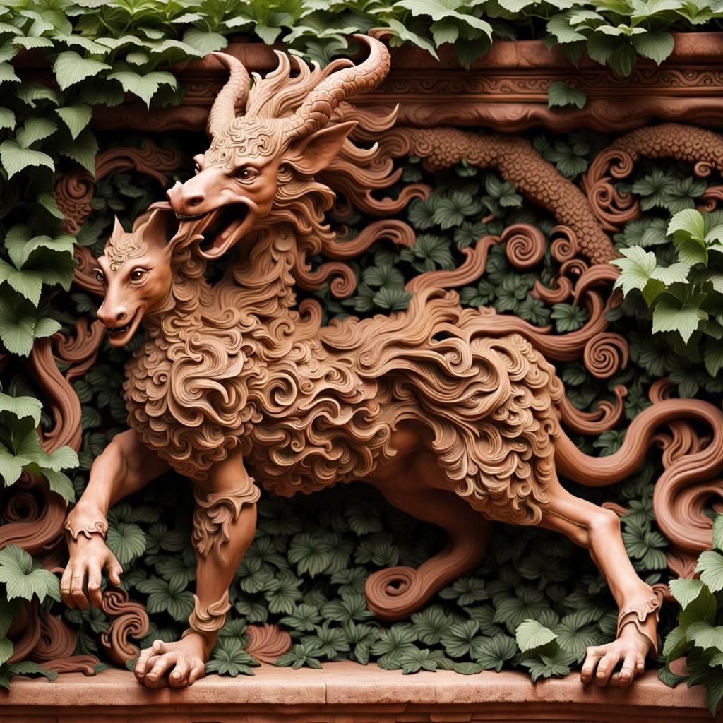 Terracotta Sculpture of Mythical Creature