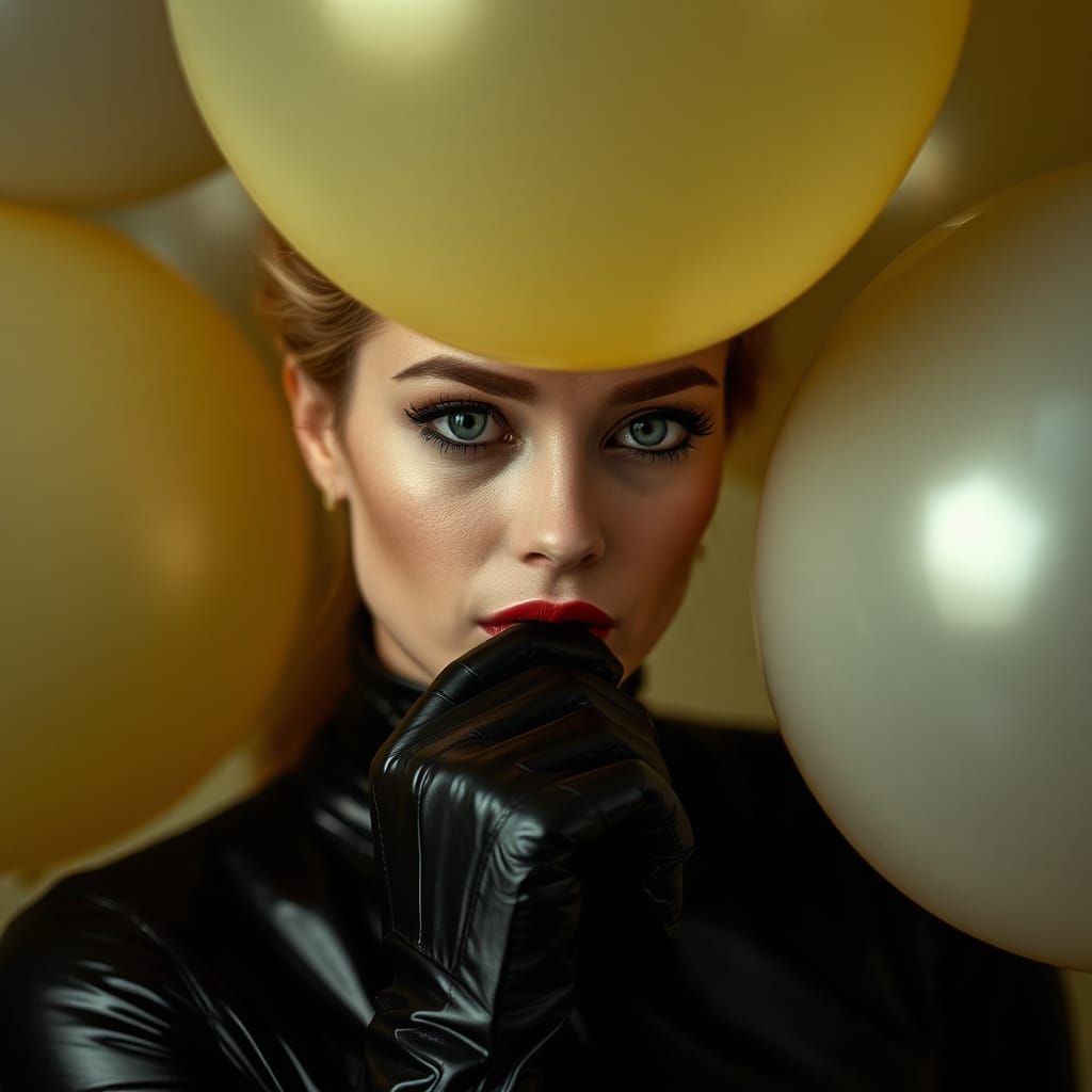 Woman in Latex: Modern Portrait