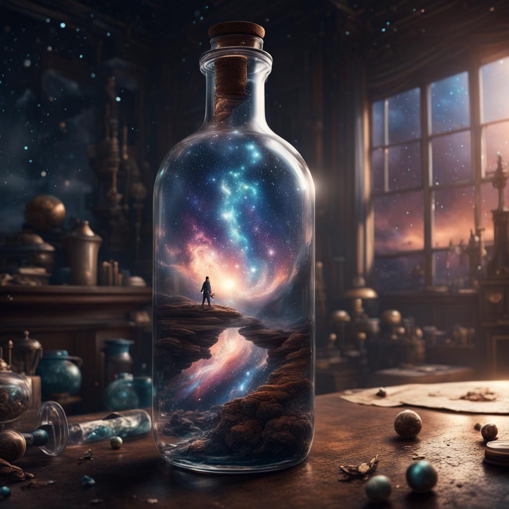 Galaxy in a Bottle: Digital Matte Painting