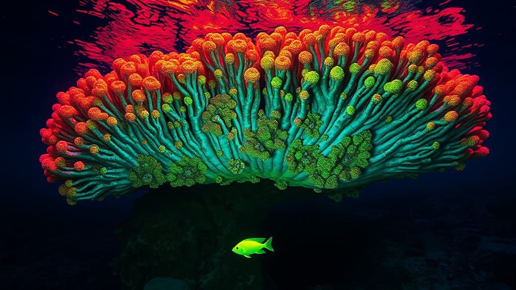 Tiny fish & the coral