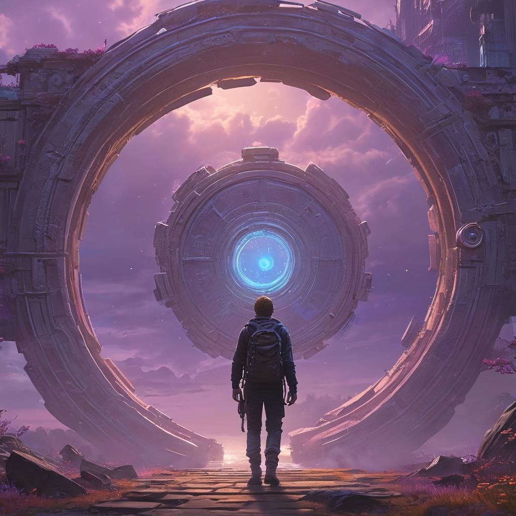 Mystical Portal to a Dreamlike Fantasy Realm