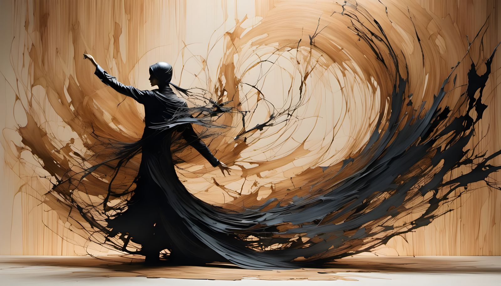 Electric Light Radiating Outward in Digital Art