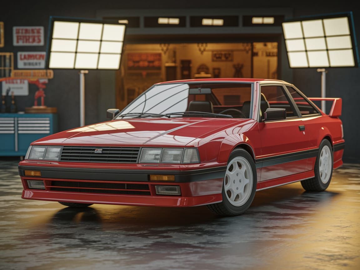 Vintage Swedish Fastback Coupe in Bold Red