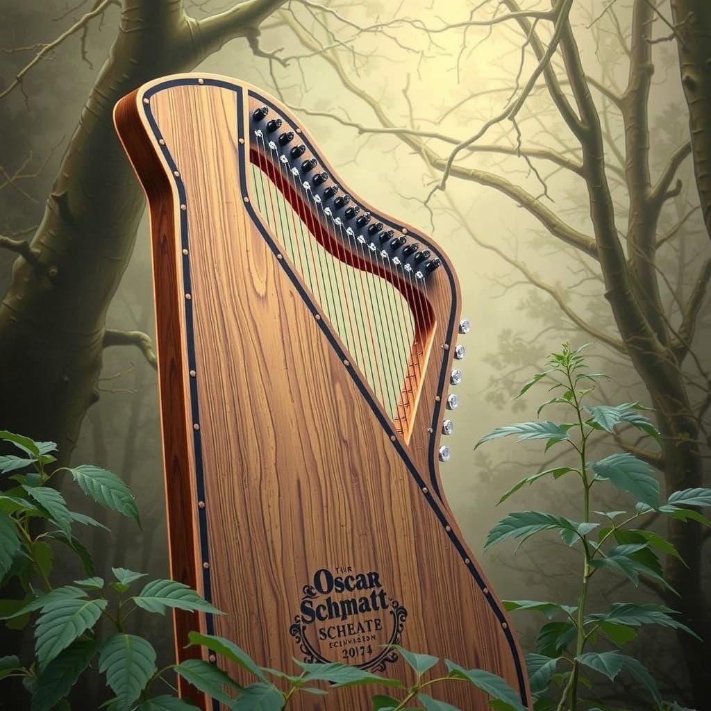 Wooden Autoharp in Warm, Muted Light