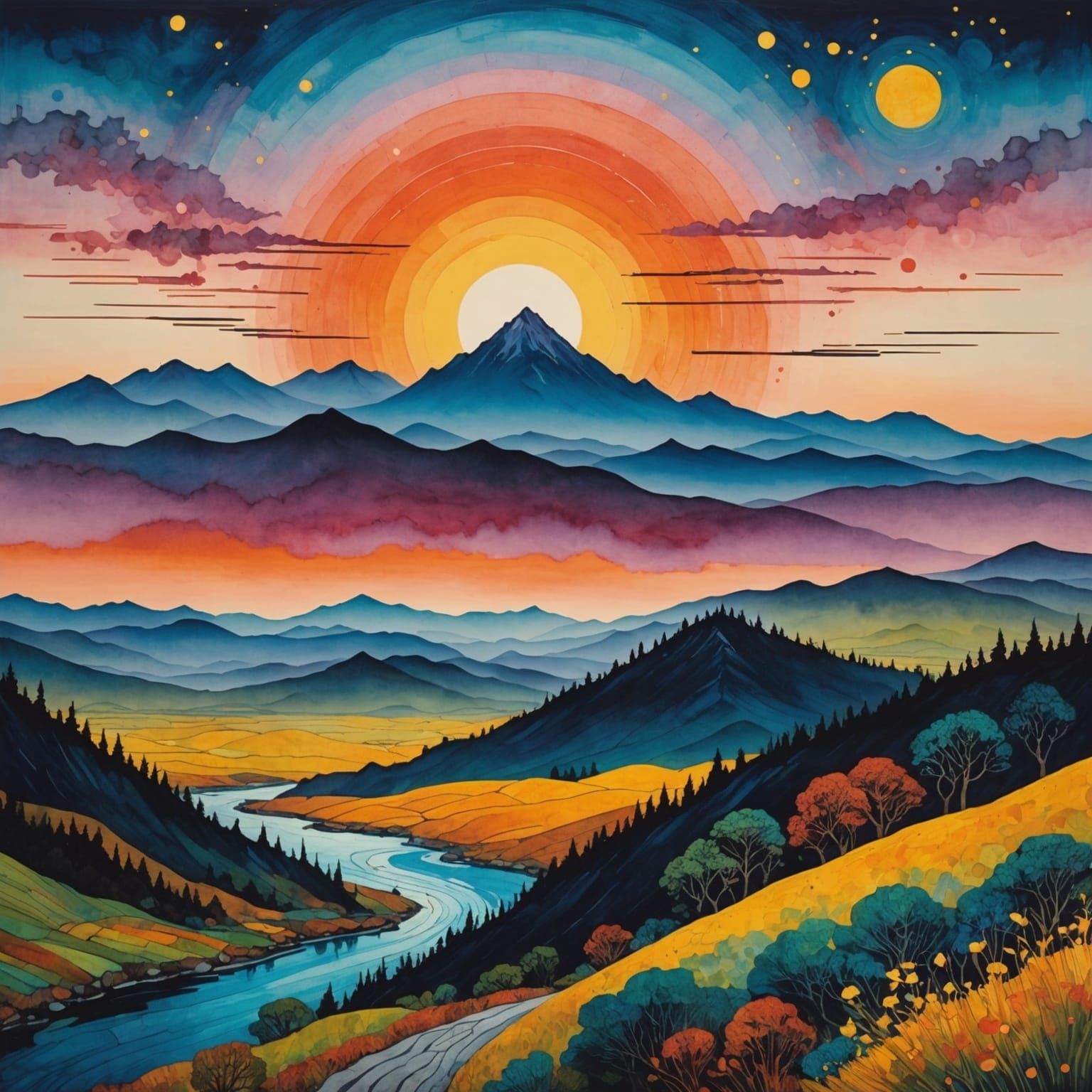 Mixed-style Landscape