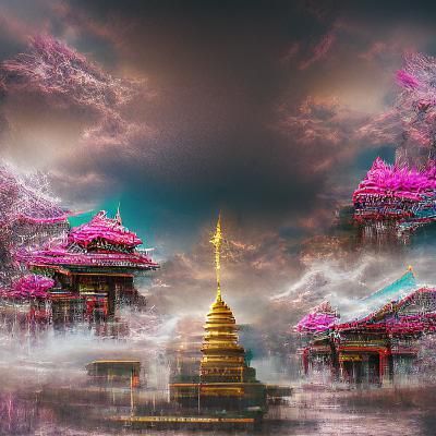 Futuristic Neo Temple in 8k Resolution