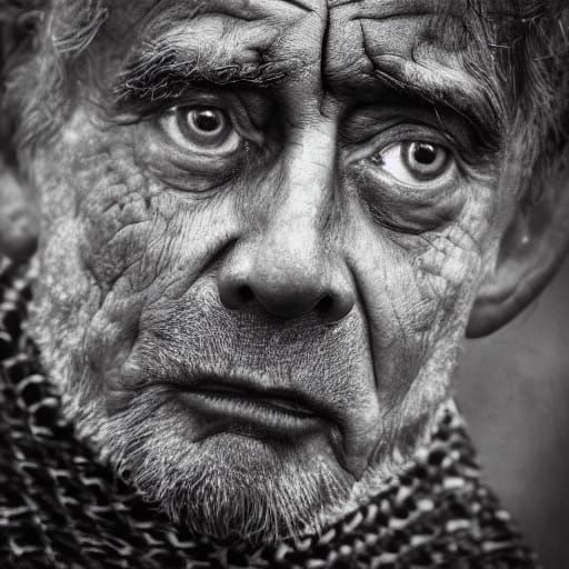 Moody Charcoal Portrait in Nitram Style