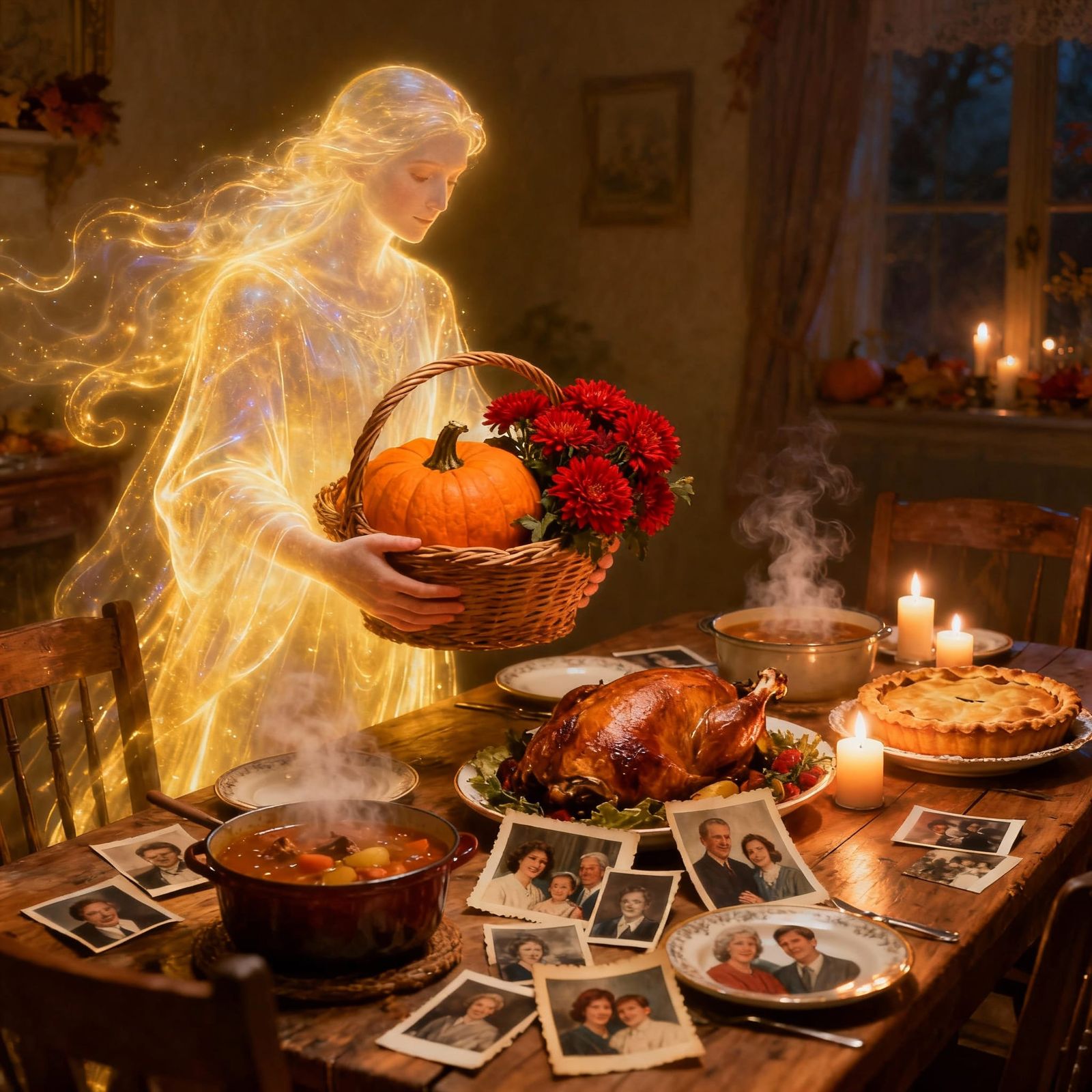 Ethereal Spirit Joins Family Reunion Dinner