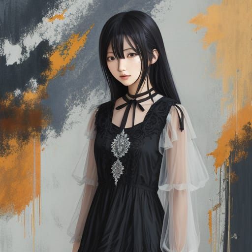 Enchanting Anime-Inspired Digital Art with Triadic Colors