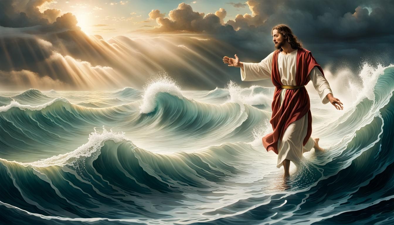 Jesus Walks on Water to Help Peter