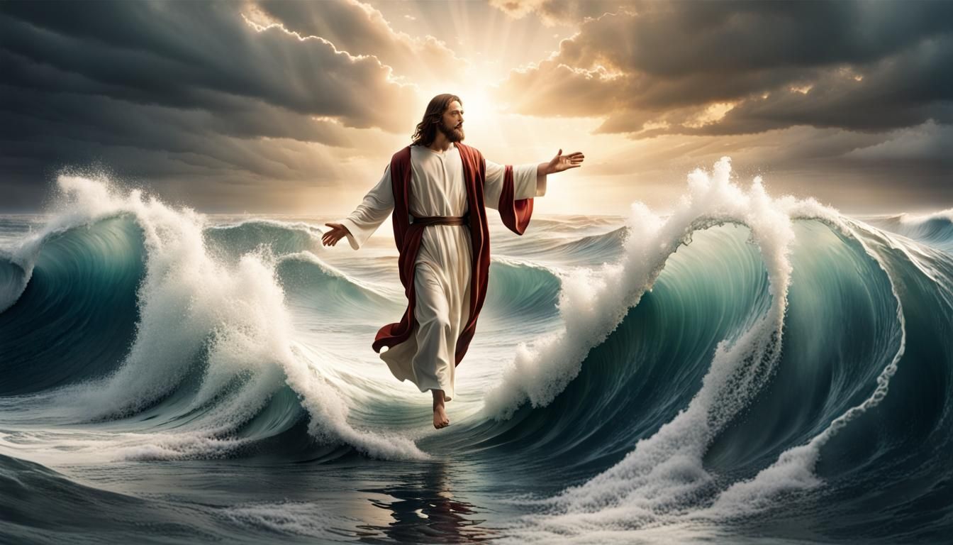 Jesus Walks on Water to Help Peter