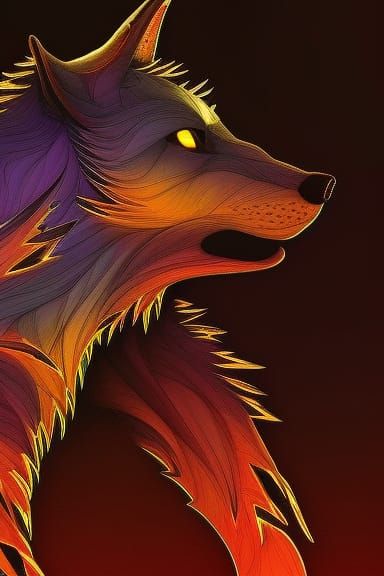 Stained Glass Wolf Transforms Under Cinematic Volumetric Lig...