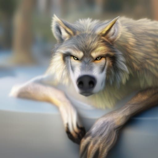A Friendly Werewolf, Digital Art