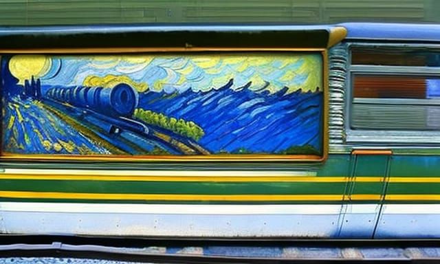 Runaway Train as Impressionist Oil Painting