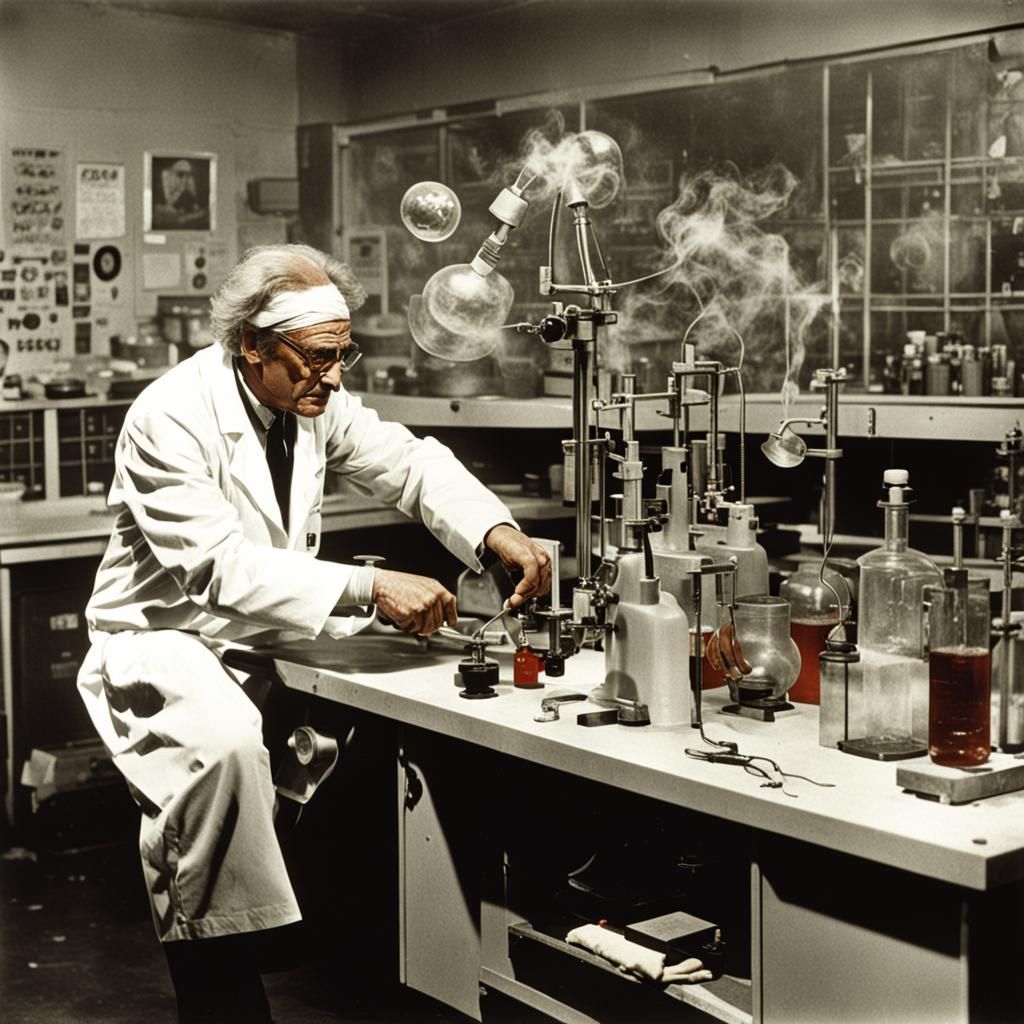 Roger Waters as Mad Scientist in Laboratory