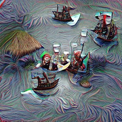 Pirates and Vikings Sharing Rum