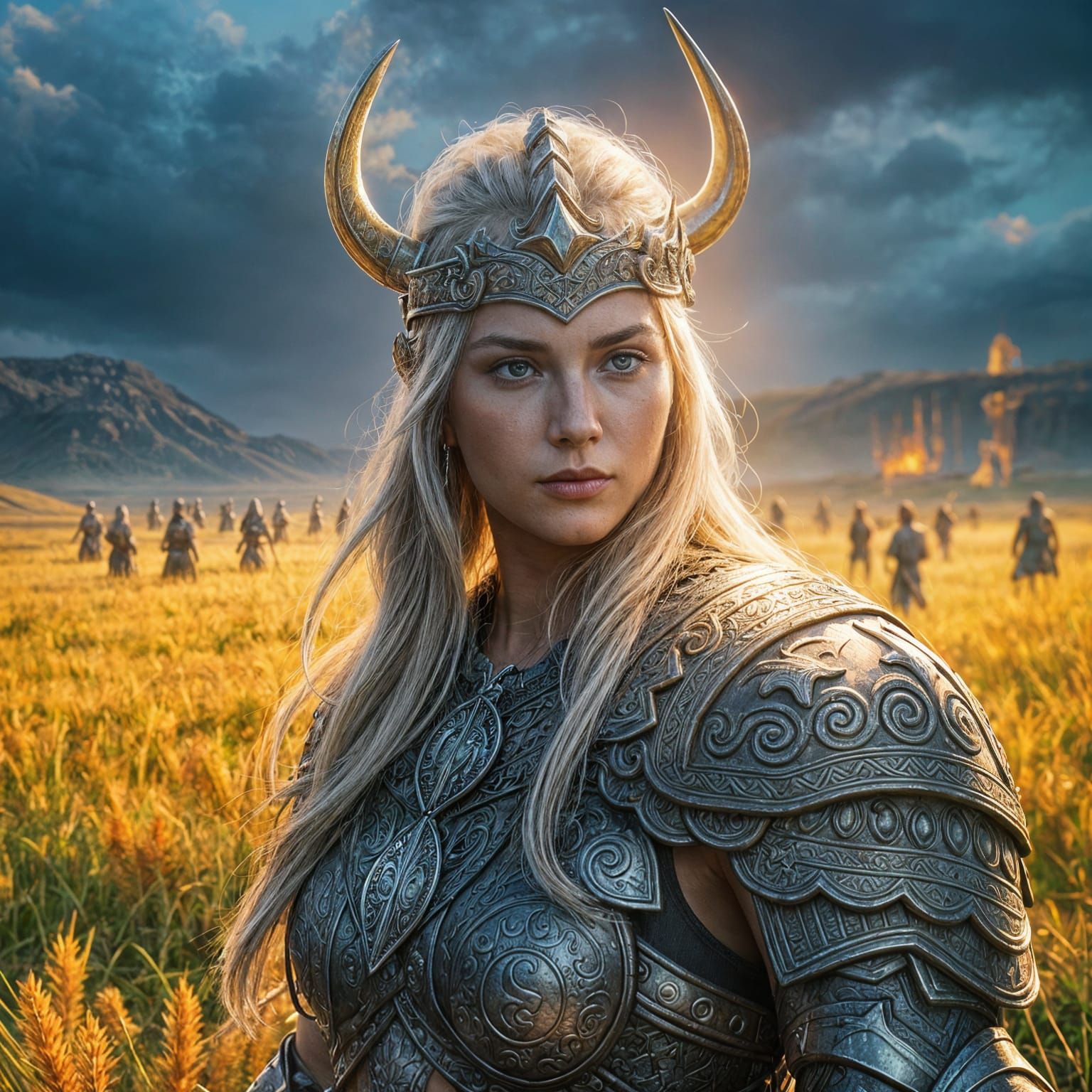 Viking Spirit in Valhalla: Hyperrealistic Concept Art